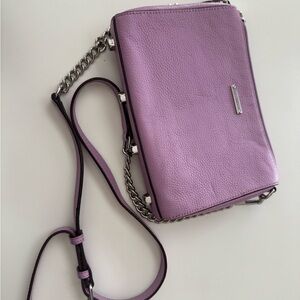 Lavender Leather Crossbody Bag